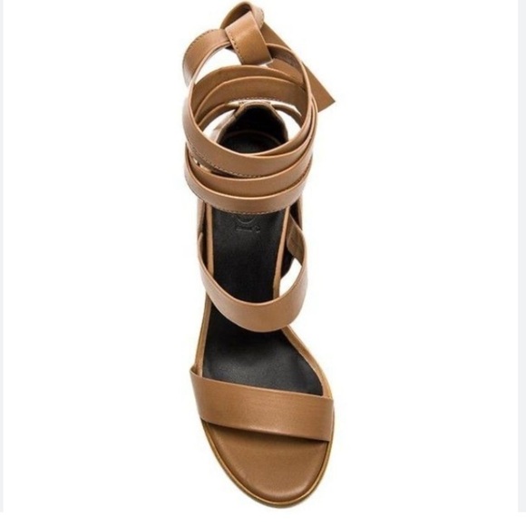 TIBI Pierce Wrap Leather Sandals In Beige Tan Revolve - Picture 5 of 10